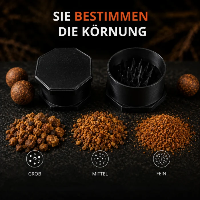 Capium Boilie-Zerkleinerer für grobe, mittlere und feine Körnung