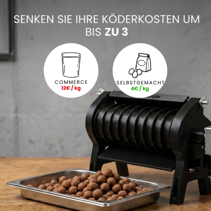 Elektrische Capium Boiliemaschine zum Selbermachen von Boilies und Senken der Köderkosten